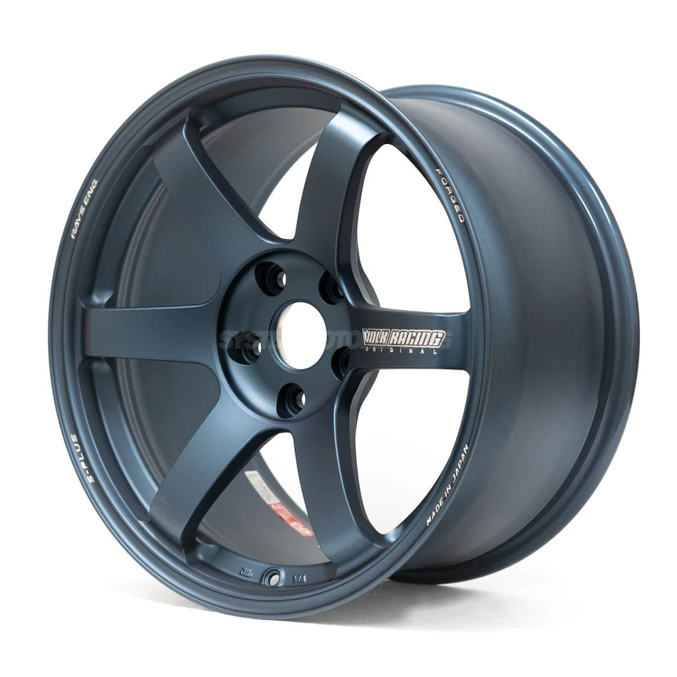 Volk Racing TE37 Large PCD Progressive 18X9.0+00 6-139.7 Matte Blue Gunmetal Wheel