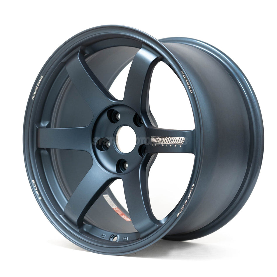 Volk Racing TE37 Saga S-Plus 18X10.5+15 5-114.3 Matte Blue Gunmetal Wheel