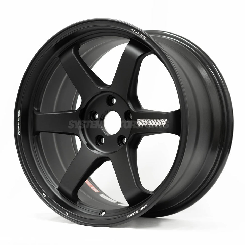 Volk Racing TE37 Ultra 19X9.5+22 5-114.3 Flat Black Wheel