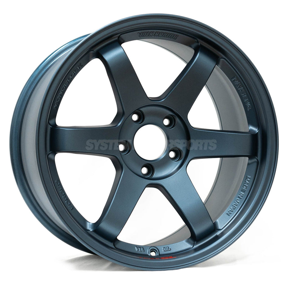 Volk Racing TE37SL 18X10.5+15 5-114.3 Matte Blue Gunmetal Wheel