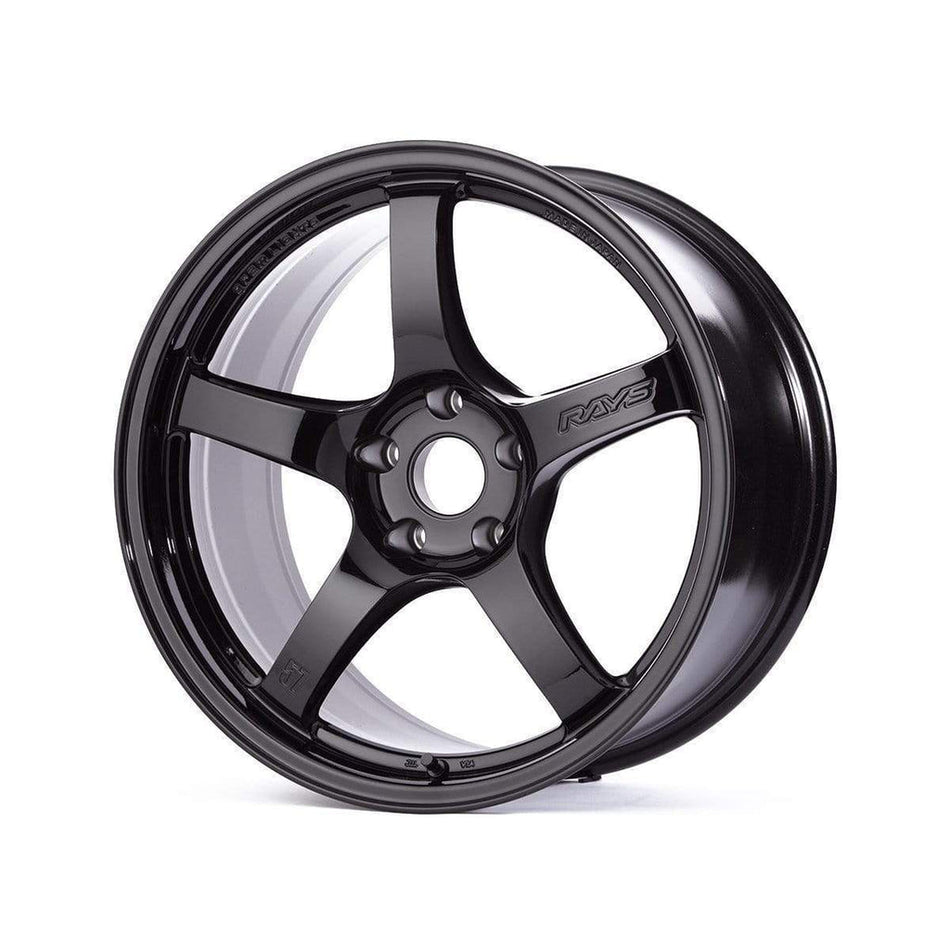 Gram Lights 57CR 18X9.5+22 5-114.3 Glossy Black Wheel