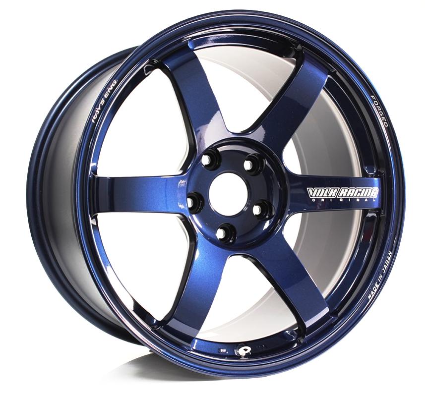 Volk Racing TE37 Saga S-Plus 18X9.5+45 5-114.3 Mag Blue Wheel