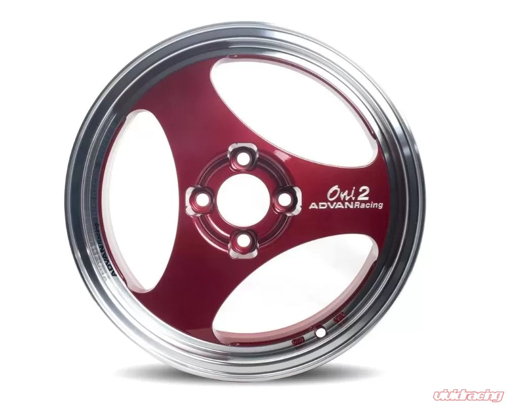 Advan ONI2 15X8.0+30 4-100 Machining & Racing Candy Red Wheel