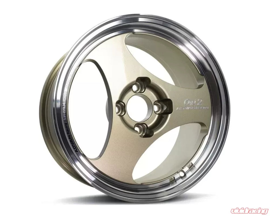 Advan ONI2 15X8.0+30 4-100 Machining & Champagne Gold Wheel