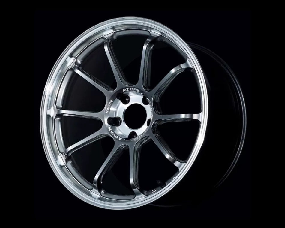 Advan RZ-DF2 19X10.5+32 5-120 Diamond Cut & Hyper Platinum Black Wheel