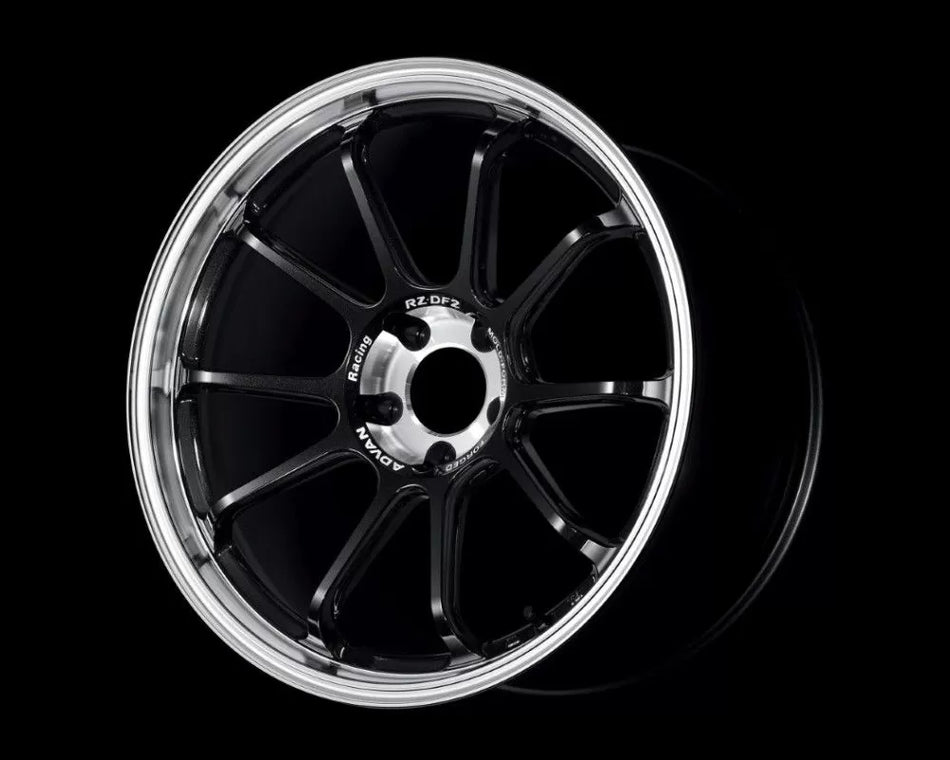 Advan RZ-DF2 19X10.5+32 5-120 Diamond Cut & Racing Titanium Black Wheel