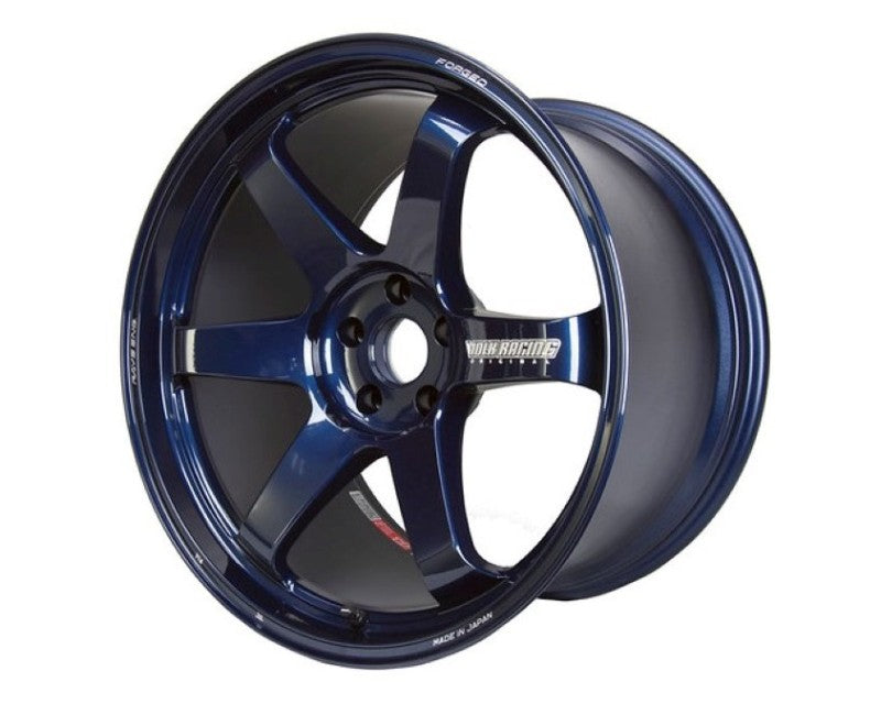 Volk Racing TE37V MK-II 18X10.5+15 5-114.3 Mag Blue / Rim DC Wheel