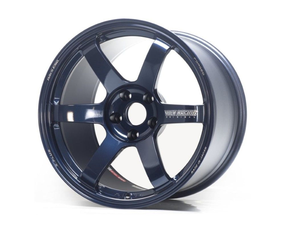 Volk Racing TE37 Saga S-Plus 18X10.0+35 5-114.3 Mag Blue Wheel