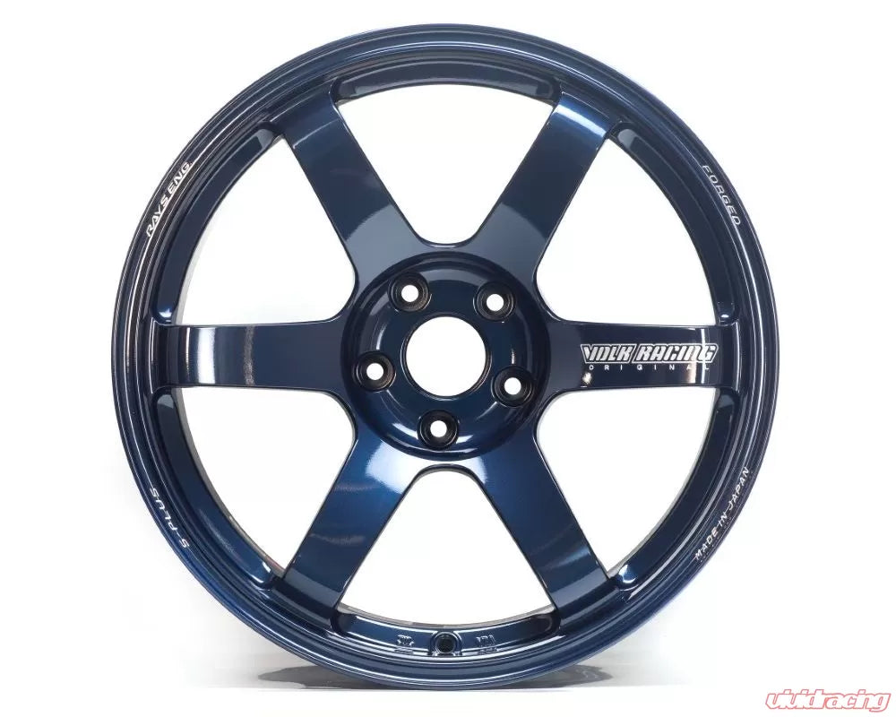 Volk Racing TE37 Saga S-Plus 18X10.0+35 5-114.3 Mag Blue Wheel