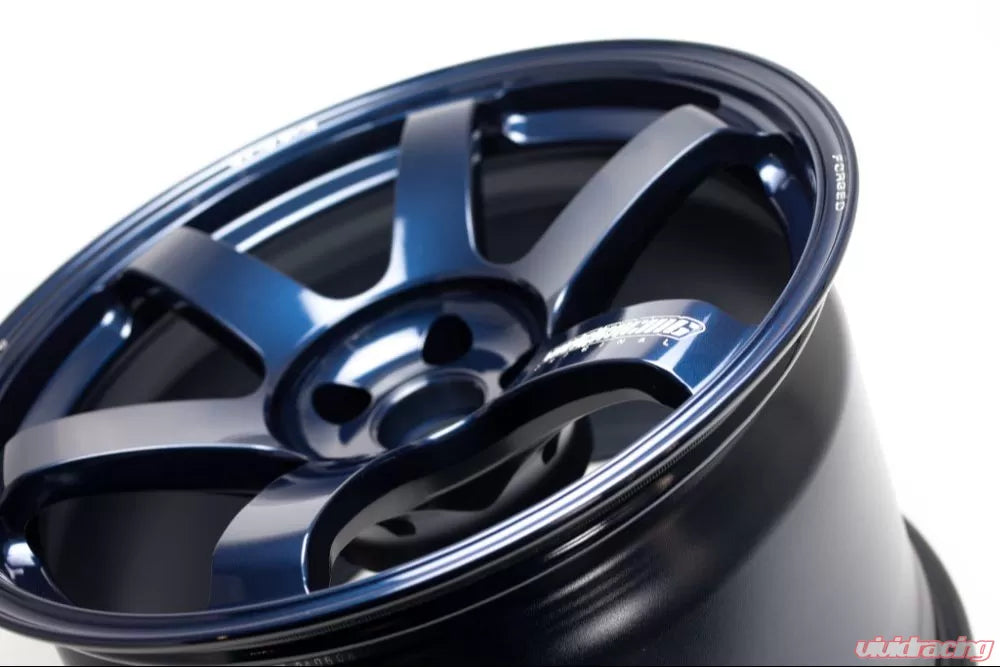 Volk Racing TE37 Saga S-Plus 18X10.0+35 5-114.3 Mag Blue Wheel