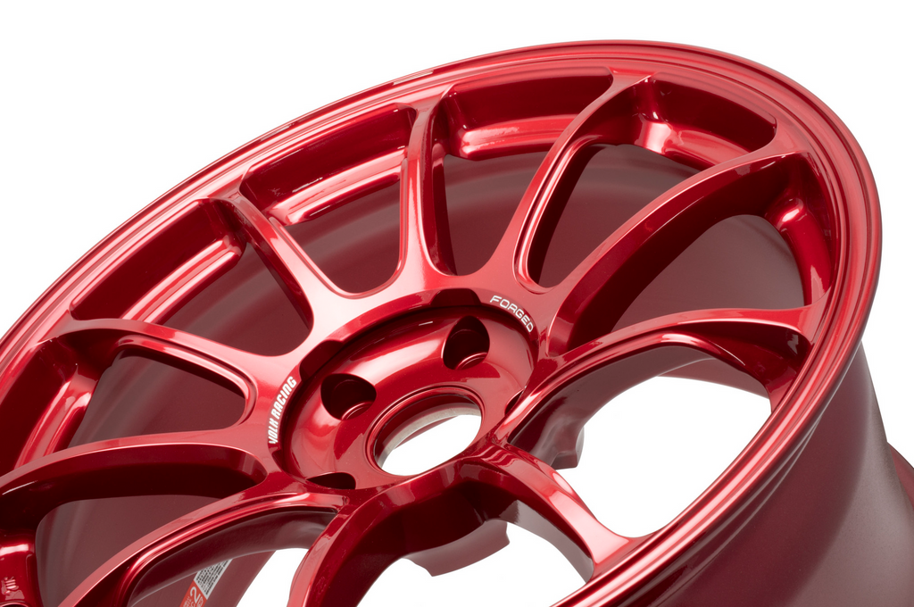Volk Racing ZE40 18X10.0+25 5-120 Red Wheel