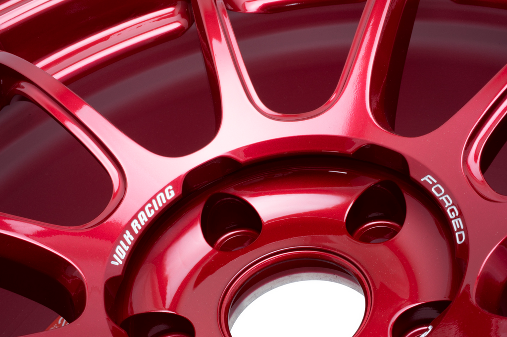 Volk Racing ZE40 18X10.0+25 5-120 Red Wheel