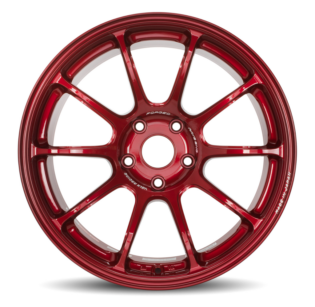 Volk Racing ZE40 18X10.0+25 5-120 Red Wheel