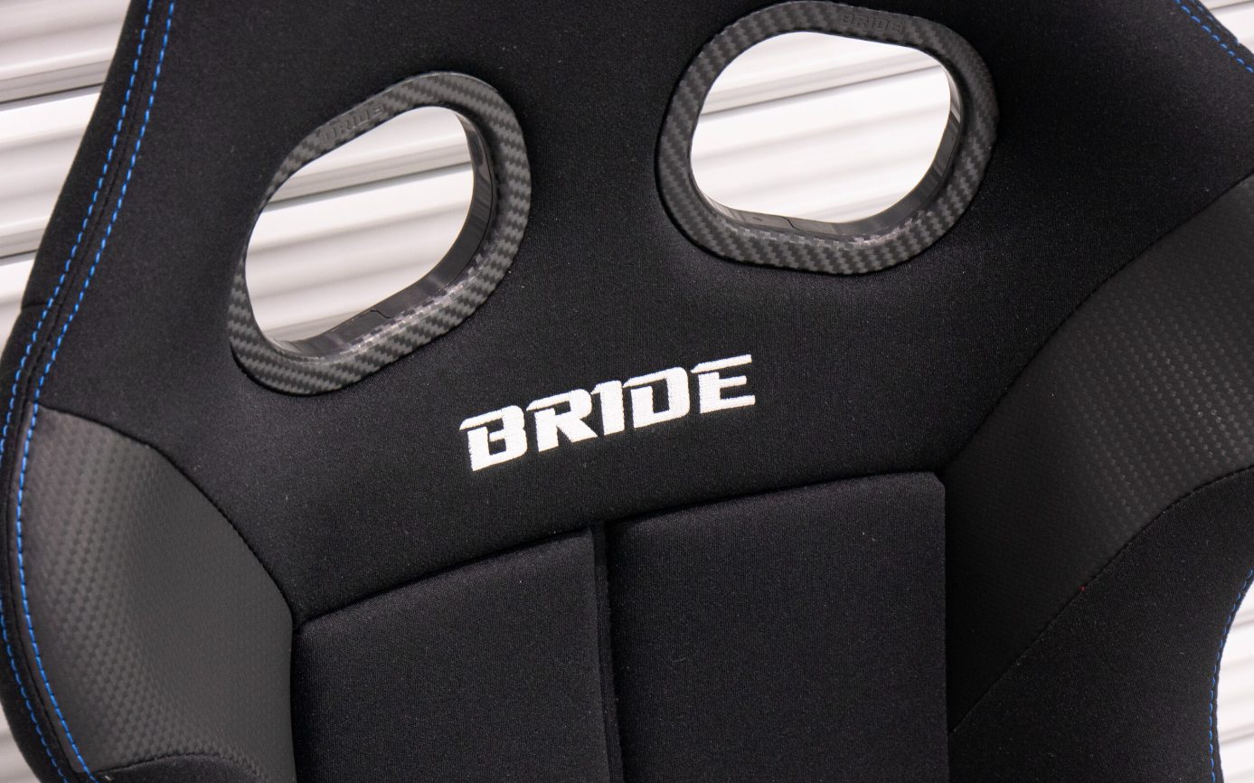 GReddy x Bride Zeta4 Bucket FIA Racing Seat - Black/Blue Stitching Silver Shell - REWRK Collective