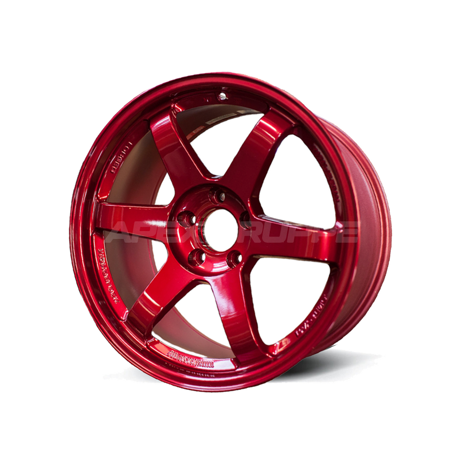 Volk Racing TE37SL 19X10.5+35 5-112 Hyper Red Wheel