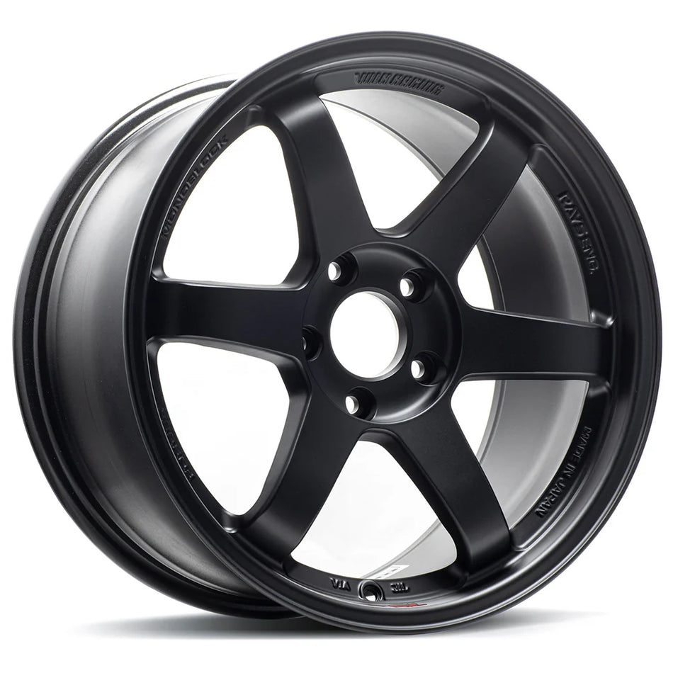 Volk Racing TE37SL 15X8.0+25 4-100 Flat Black Wheel