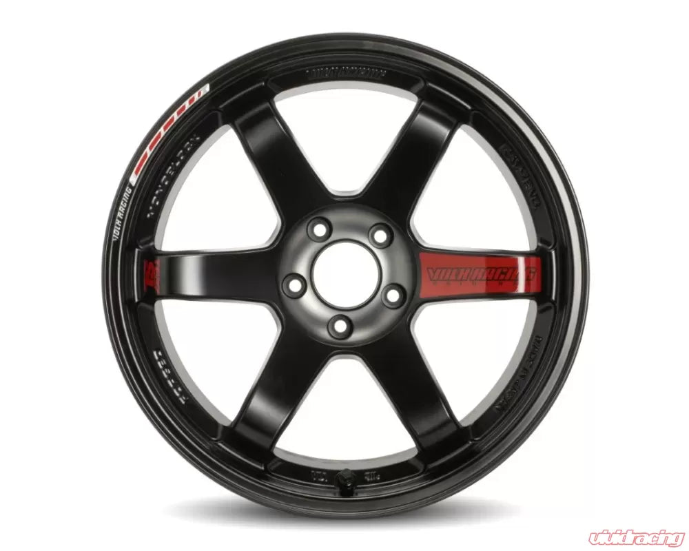 Volk Racing TE37SL Black Edition III 18X11.0+17 5-114.3 Pressed Black/Rim REDOT Wheel
