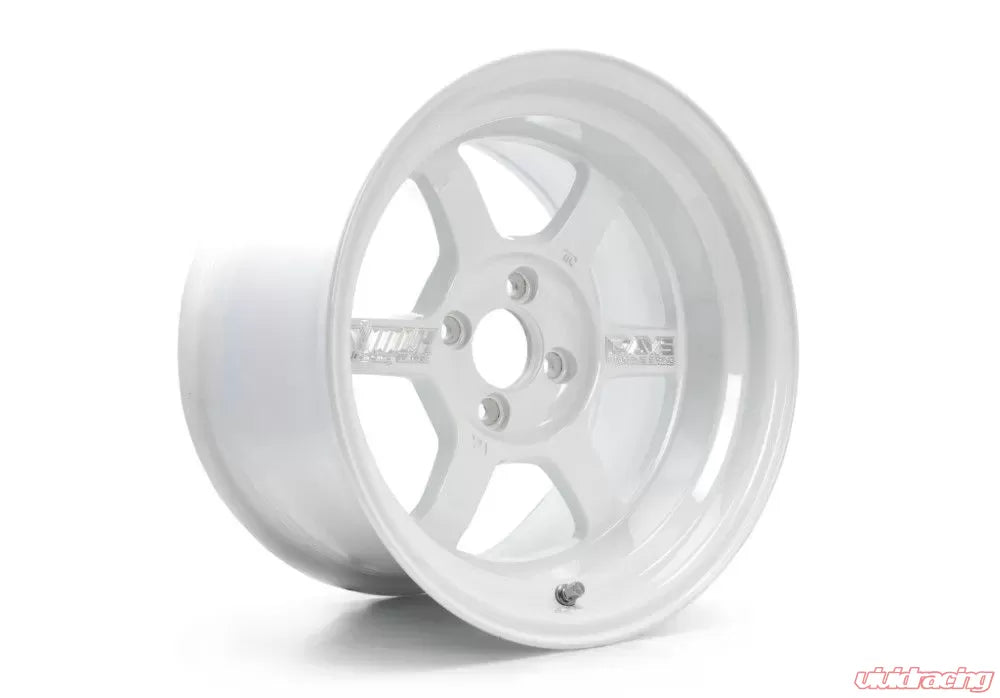 Volk Racing TE37V 2324 14X8.0+25 4-100 Dash White Wheel