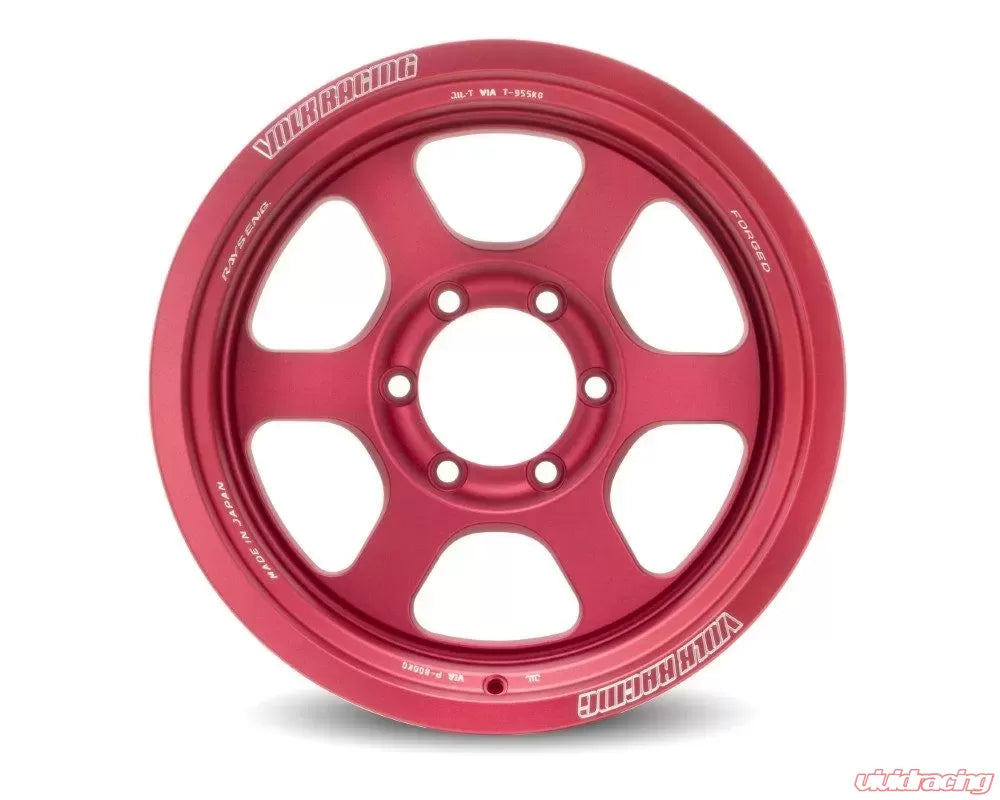 Volk Racing TE37XT M-Spec 18X9.5+00 5-150 Matte Red Wheel