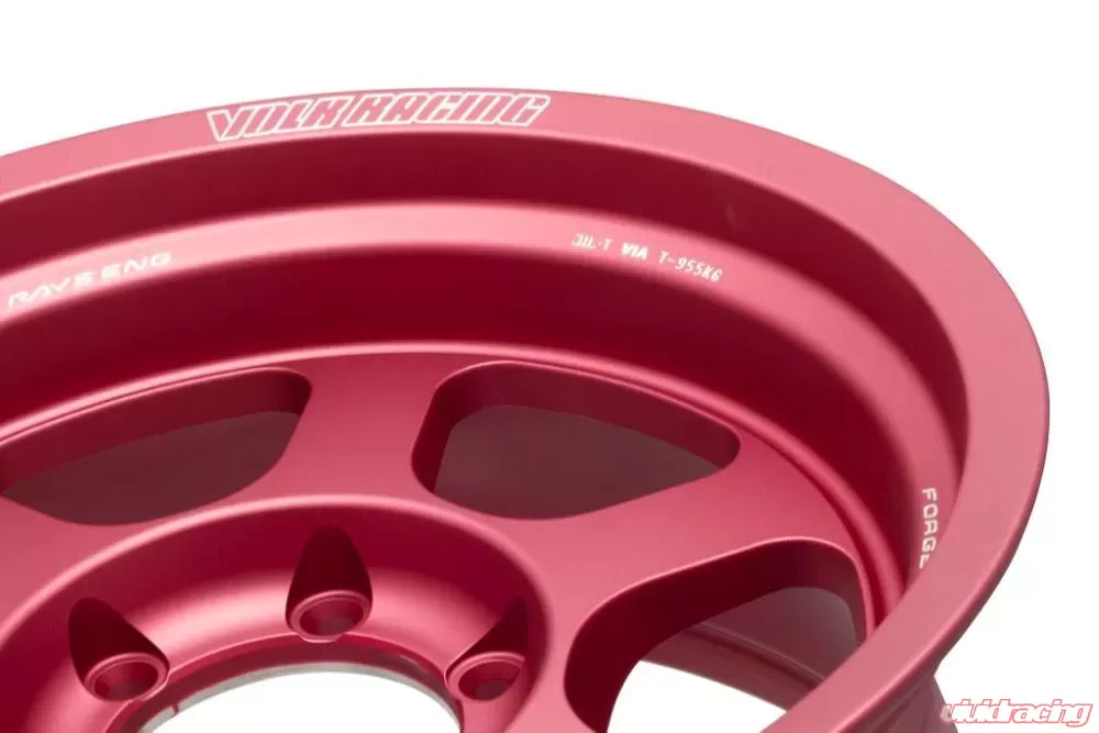 Volk Racing TE37XT M-Spec 18X9.5+00 5-150 Matte Red Wheel