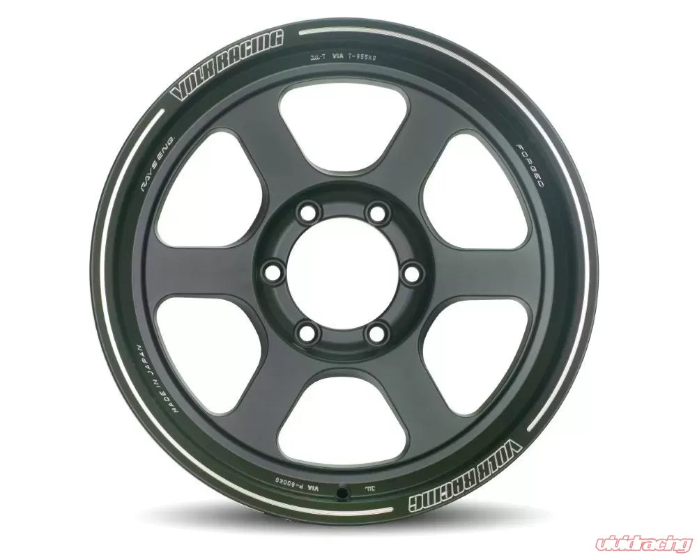 Volk Racing TE37XT M-Spec 17X8.5-10 6-139.7 Matte Dark Green Wheel