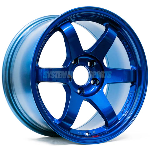 Volk Racing TE37SL 18X10.0+40 5-114.3 Hyper Blue Wheel