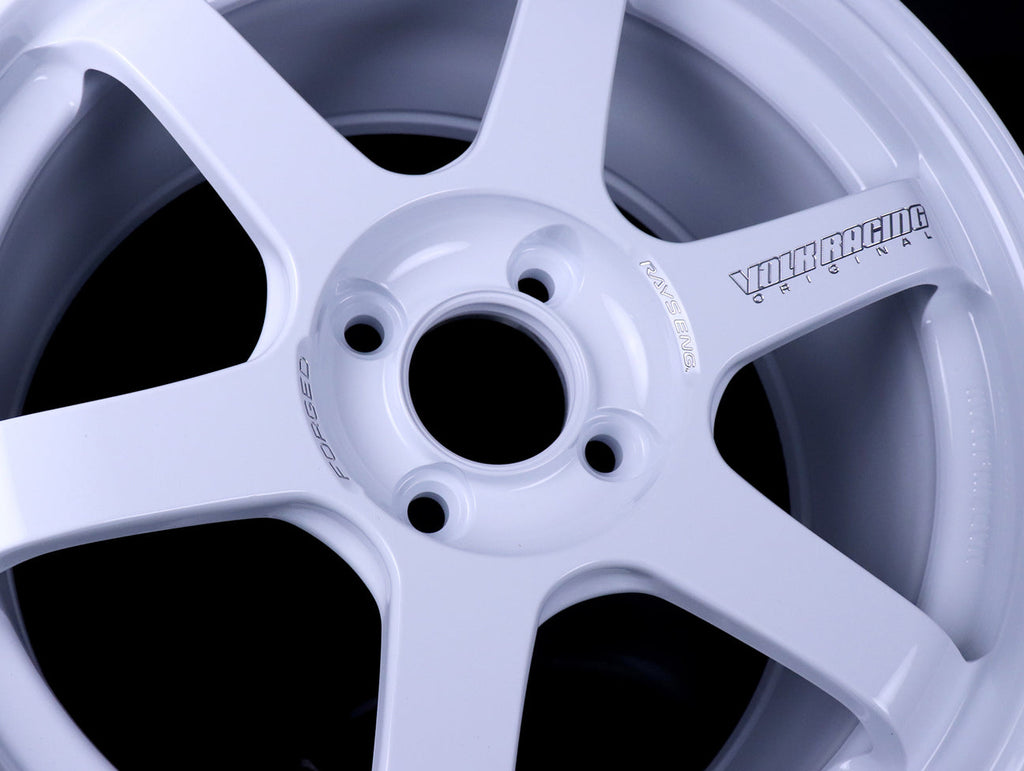 Volk Racing TE37 Sonic 15X7.0+35 4-100 Dash White Wheel