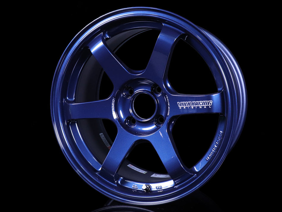 Volk Racing TE37X Progressive 16X8.0+00 6-139.7 Mag Blue Wheel