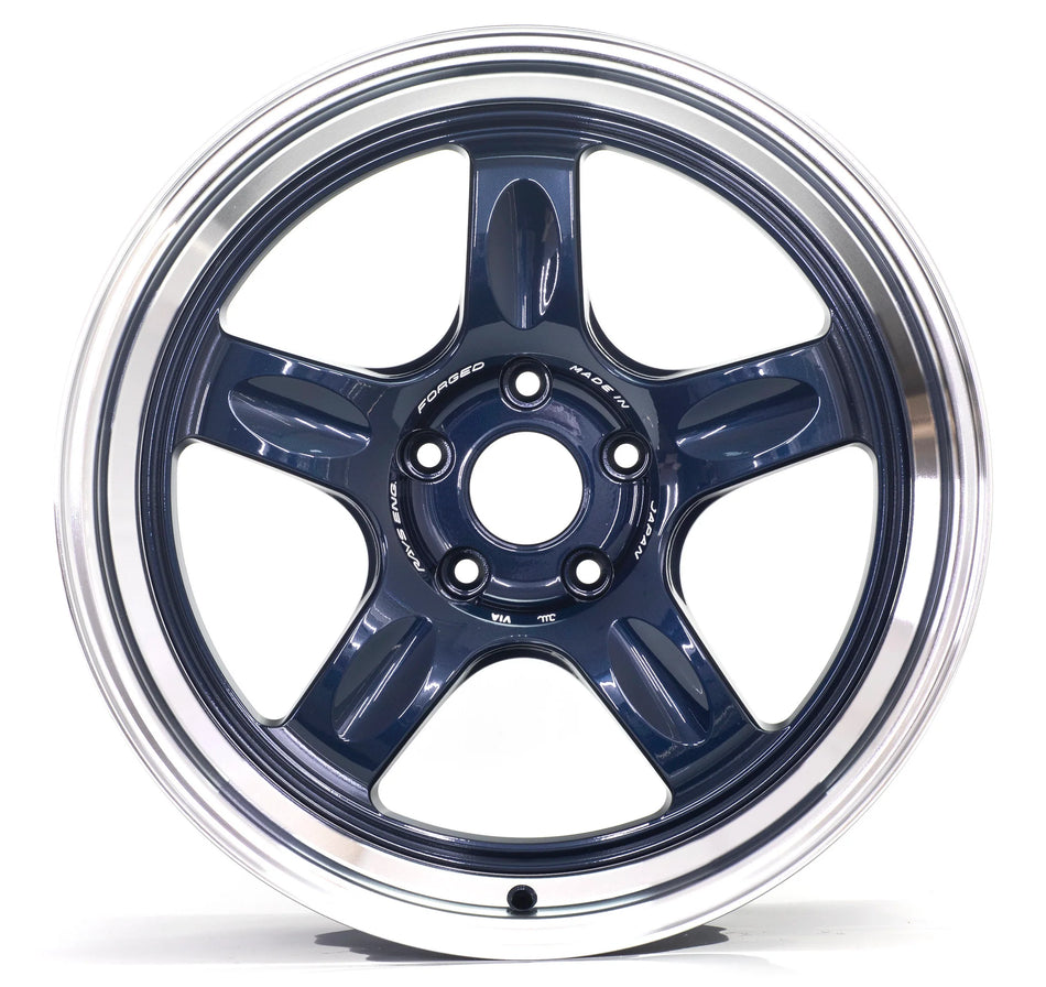 Volk Racing 21C 18X10.5+15 5-114.3 Mag Blue/Rim Dc Wheel