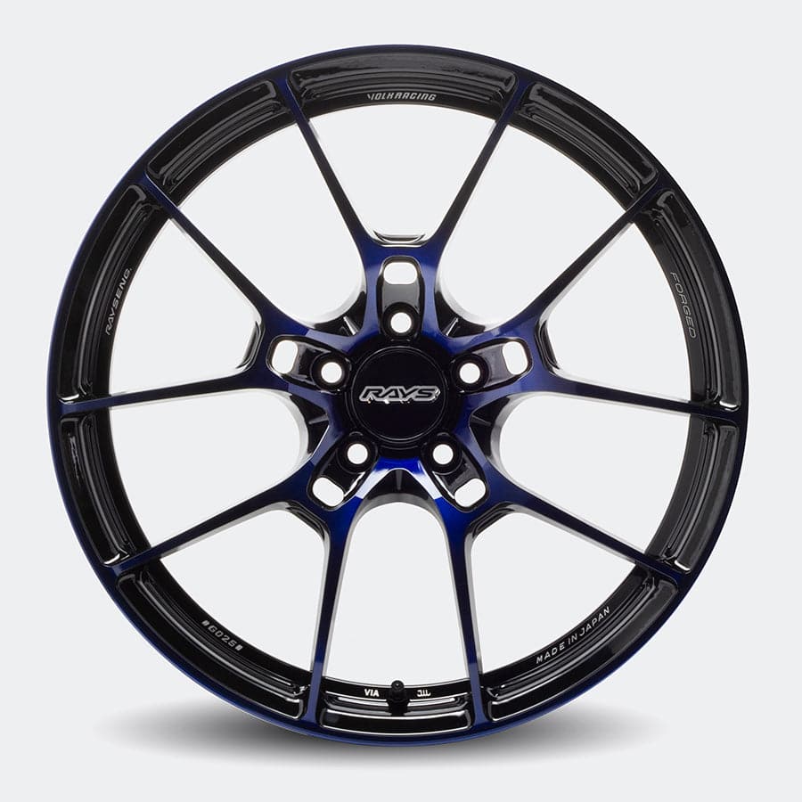 Volk Racing G025 19X10.5+22 5-120 Dark Blue/ DC Wheel