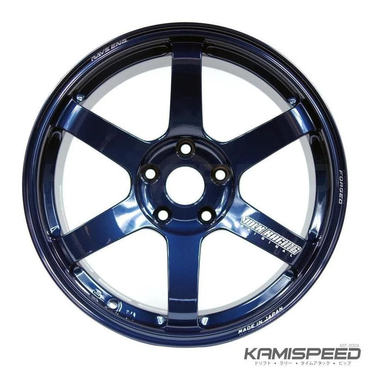 Volk Racing TE37 Saga 17X8.0+26 5-110 Mag Blue Wheel