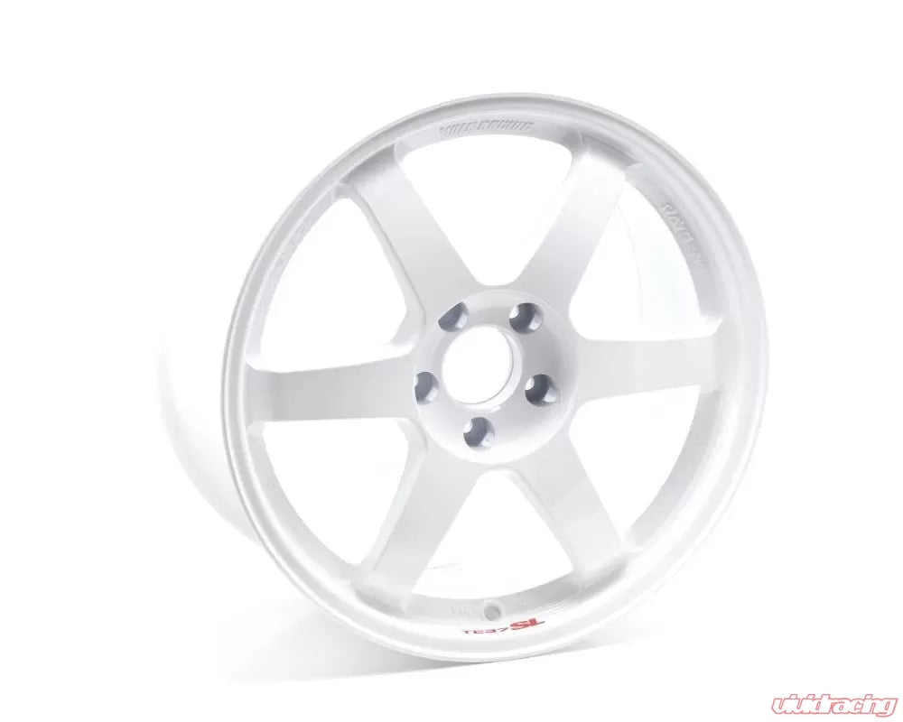 Volk Racing TE37SL 19X10.5+35 5-112 Dash White Wheel