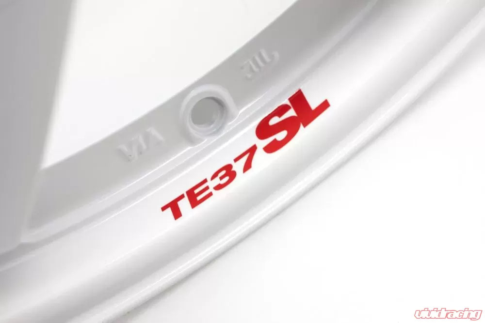 Volk Racing TE37SL 19X9.5+22 5-114.3 Dash White Wheel