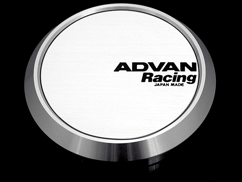 Advan 63mm Flat Centercap - White/Silver Alumite - REWRK Collective