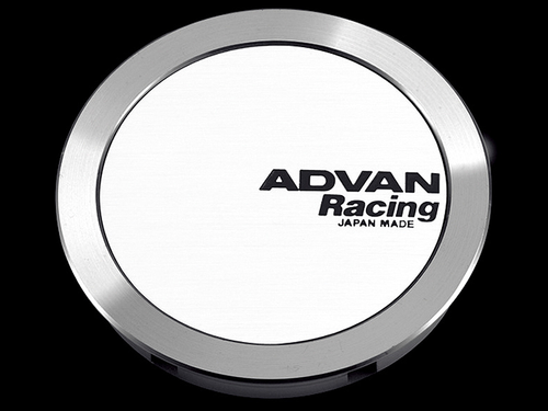 Advan 63mm Full Flat Centercap - White/Silver Alumite - REWRK Collective