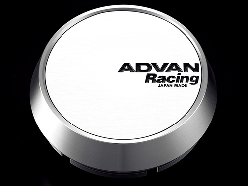 Advan 63mm Middle Centercap - White/Silver Alumite - REWRK Collective