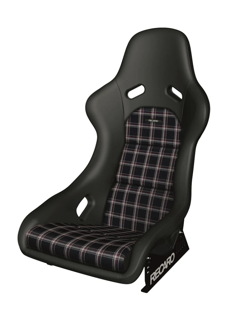 Recaro Classic Pole Position ABE Seat - Black Leather/Classic Checkered Fabric - REWRK Collective