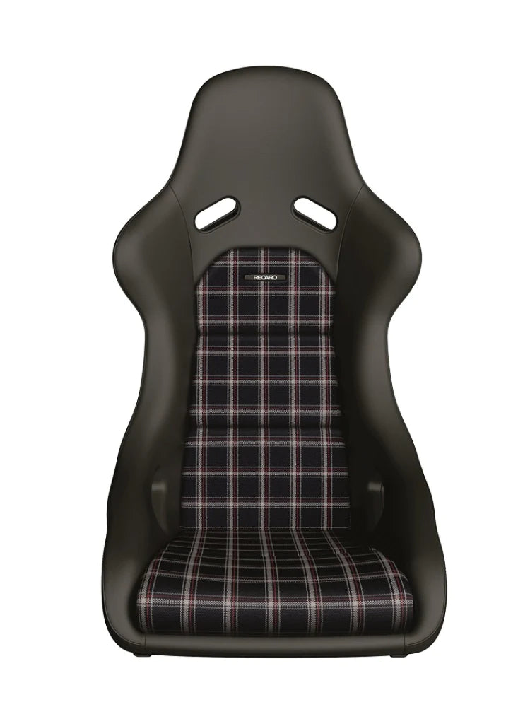 Recaro Classic Pole Position ABE Seat - Black Leather/Classic Checkered Fabric - REWRK Collective