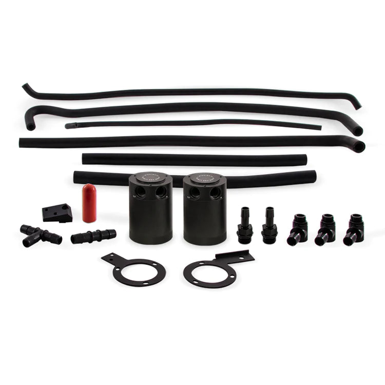 Mishimoto 08-14 Subaru STI Baffled Oil Catch Can Kit - Black - REWRK Collective