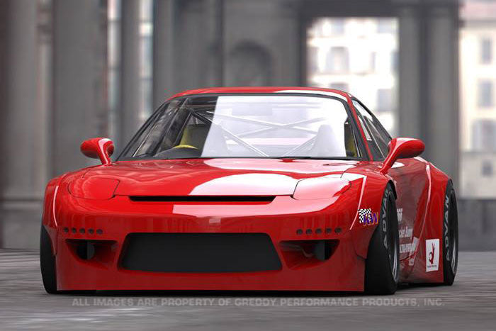 GReddy X Rocket Bunny V2 Front Over-Fenders - No Bumper Extensions | 1993-1995 Mazda RX-7 (17040214)