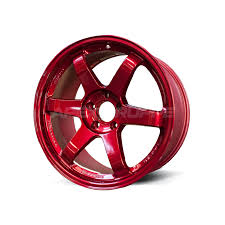 Volk Racing TE37SL 18X10.0+30 5-114.3 Hyper Red Wheel