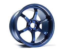 Advan R6 18X9.5+45 5-120 Racing Titanium Blue Wheel