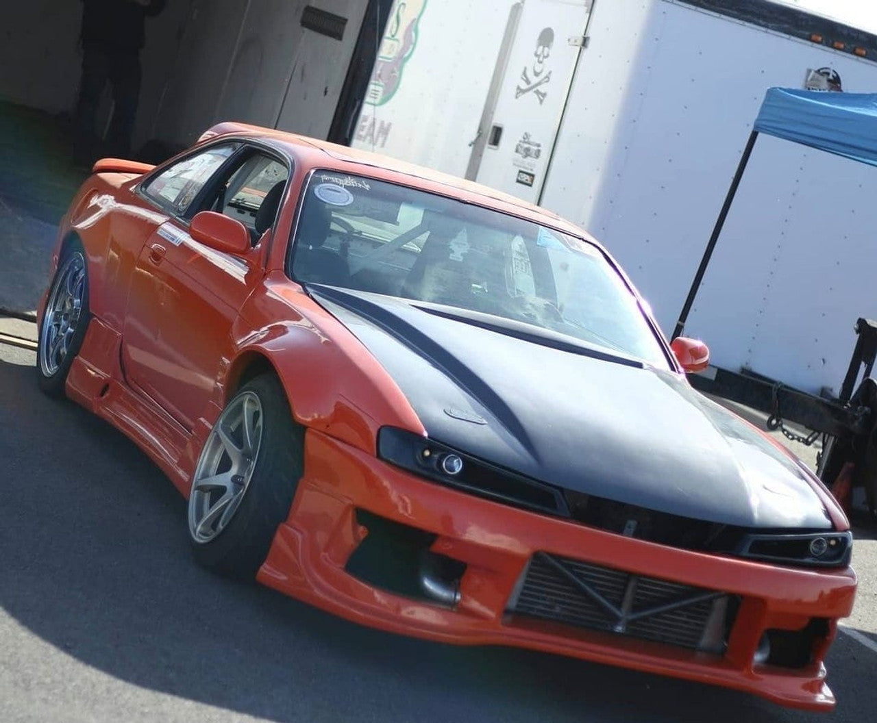 Nissan S14 Silvia 240SX Origin Lab S14 Kouki Vented Hood Type II