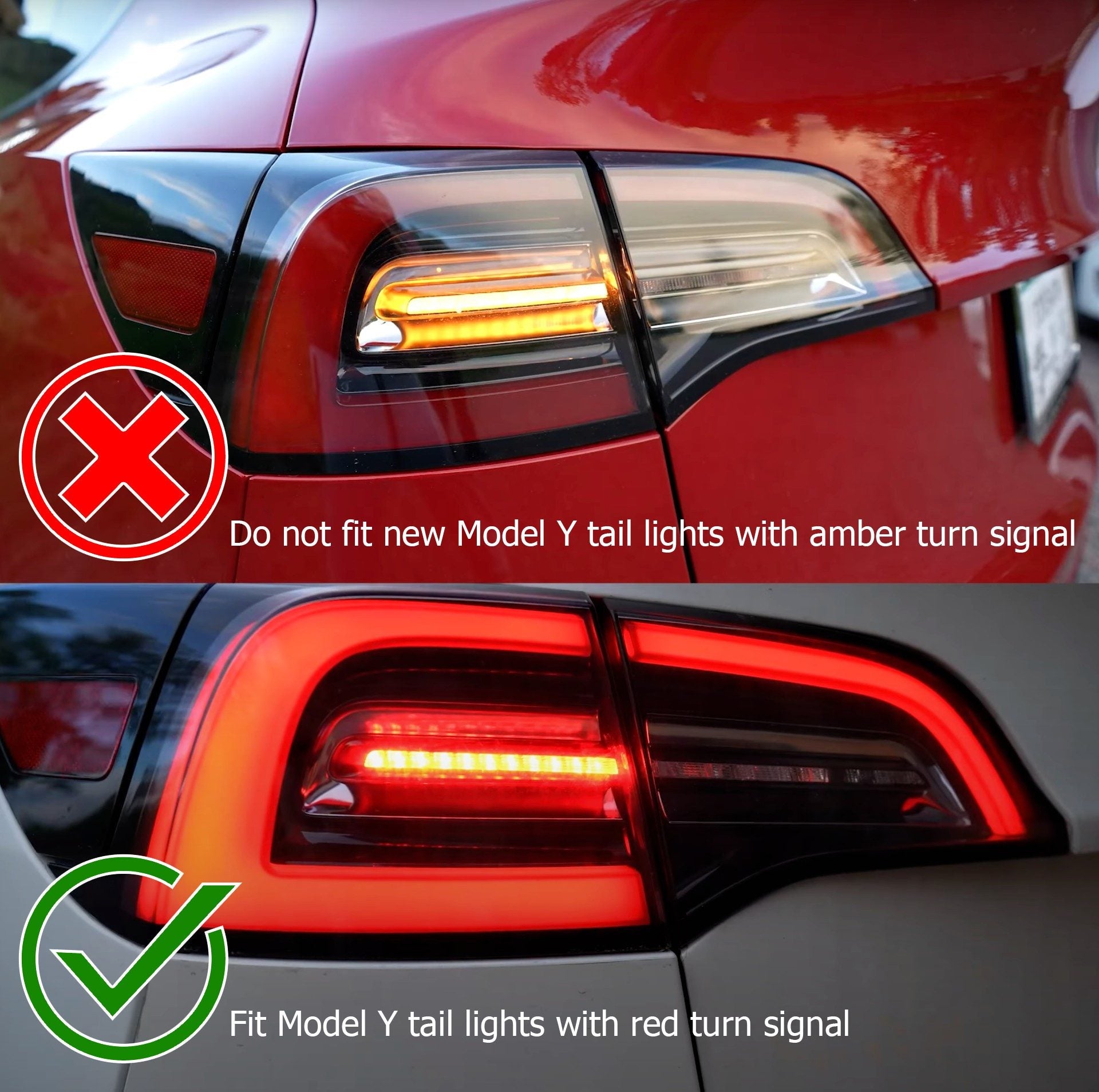 17-23 Tesla Model 3 / 20-23 Model Y (Without Stock Amber Turn Signal) PRO-Series LED Tail Lights Jet Black/ Red Smoke - REWRK Collective