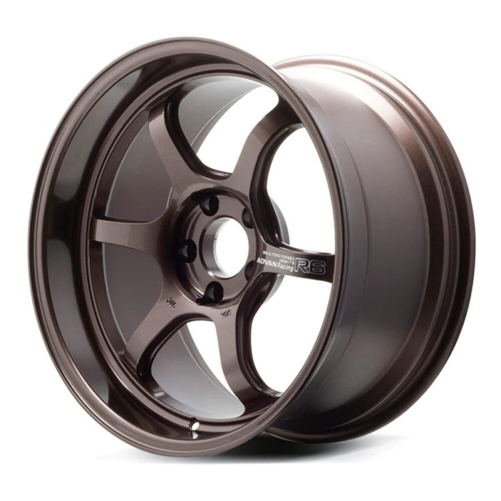 Advan R6 18x10.5 +24 5-114.3 Racing Copper Bronze Wheel - REWRK Collective