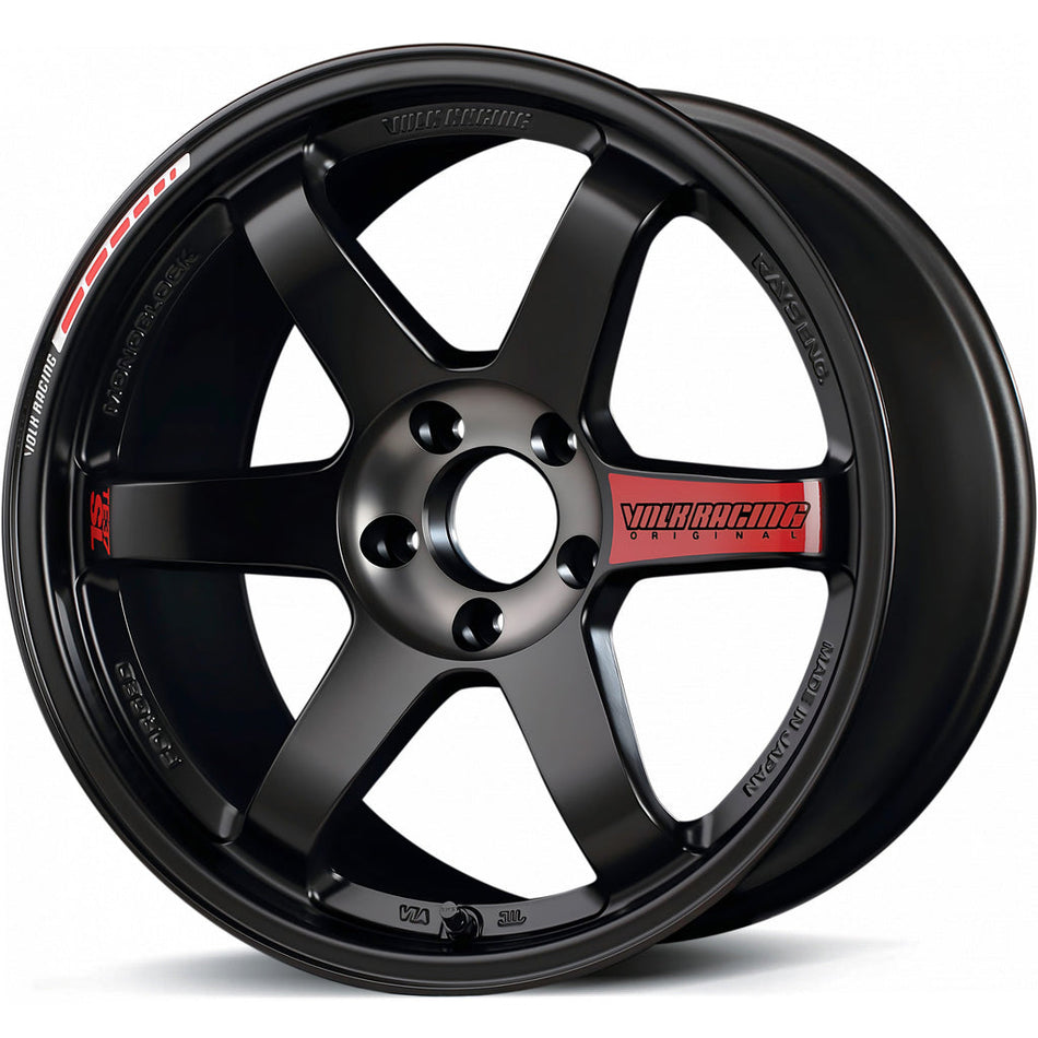 Volk Racing TE37 SL Black Edition III 18X10.0+29 5-114.3 Pressed Black/Rim REDOT Wheel