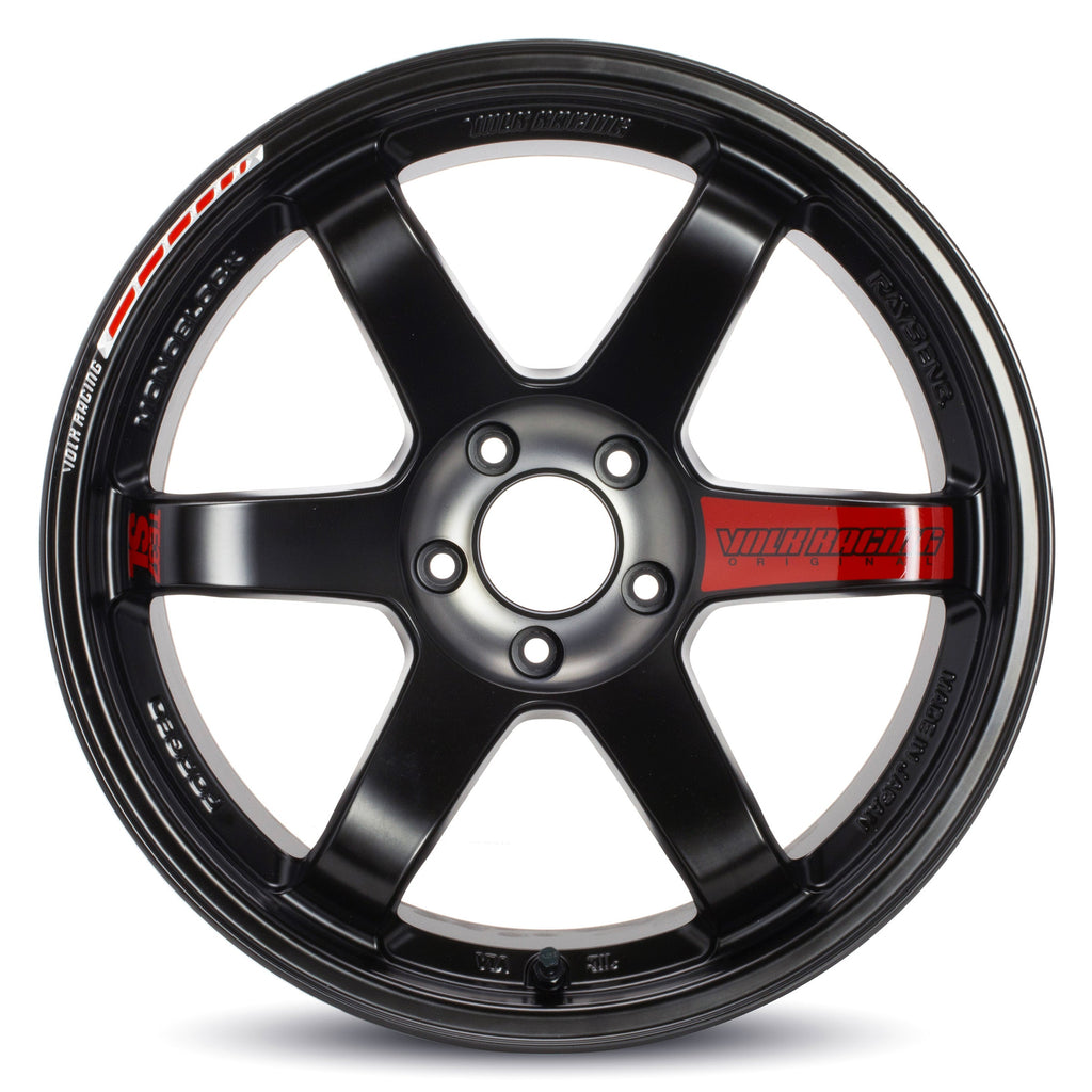 Volk Racing TE37 SL Black Edition III 18X10.0+39 5-114.3 Pressed Black/Rim REDOT Wheel