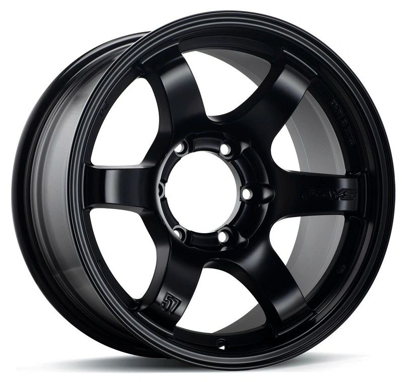 Gram Lights 57DR-X 18X9.0+00 6-139.7 Semi Gloss Black Wheel