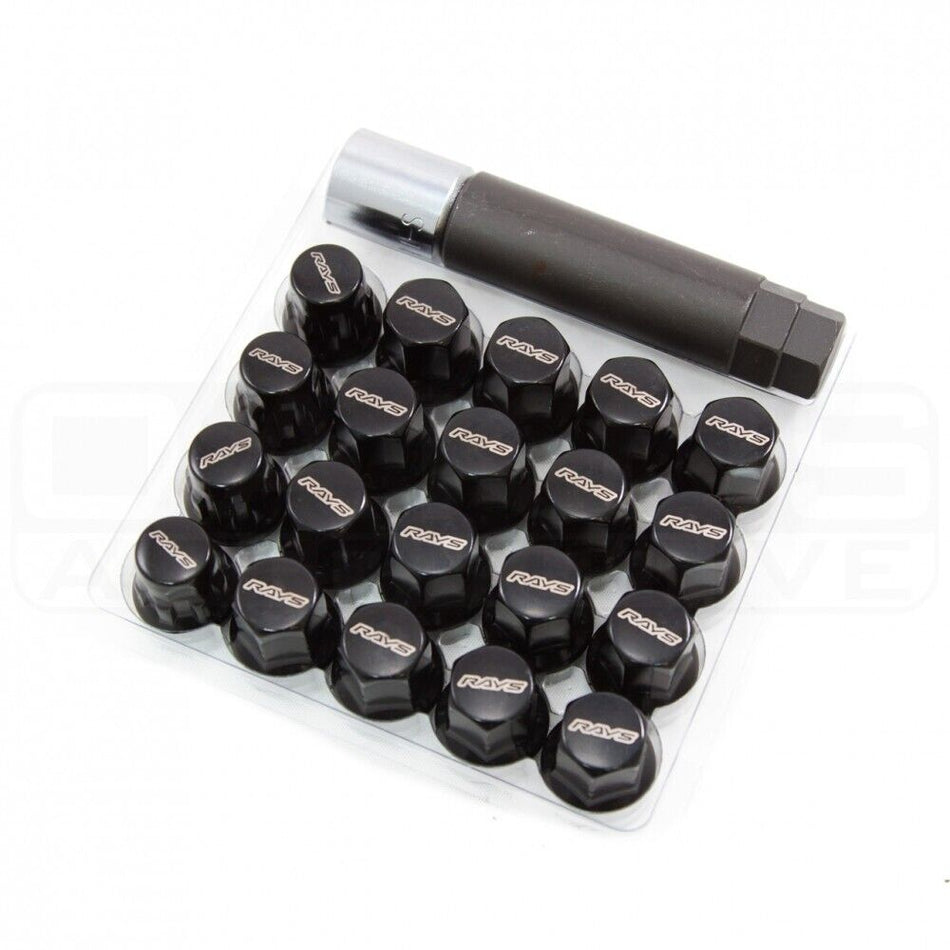 Rays M12x1.50 5 Hole 16pcs Nut 4pcs Lock Nut w/Adapter & Lock Nut Key - REWRK Collective