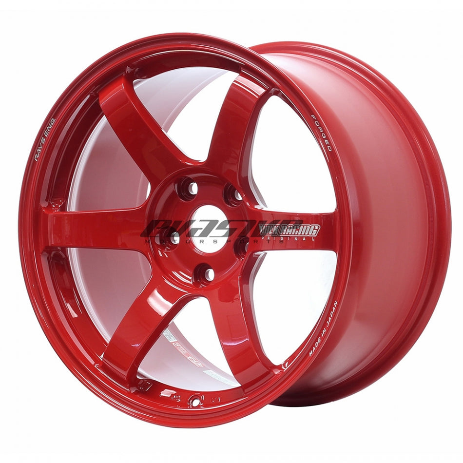 Volk Racing TE37 Saga S-Plus 18X9.5+38 5-114.3 Red Wheel